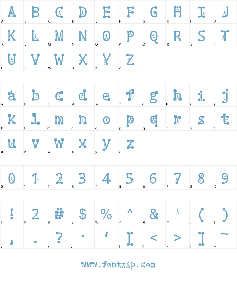 cube world Font Character